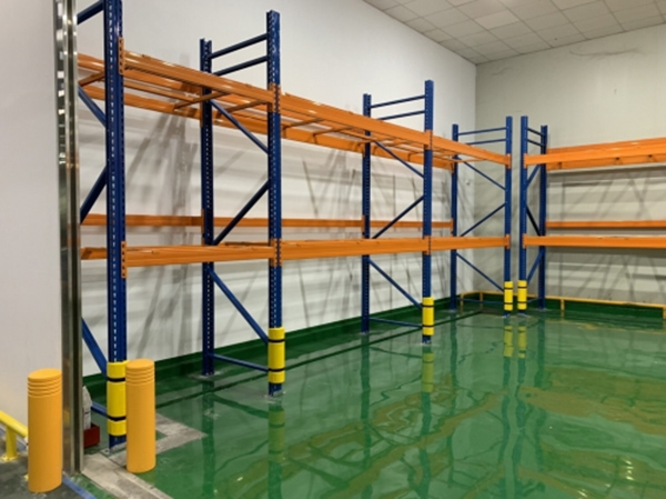 Anti-collision rack guardrails, rack protectors