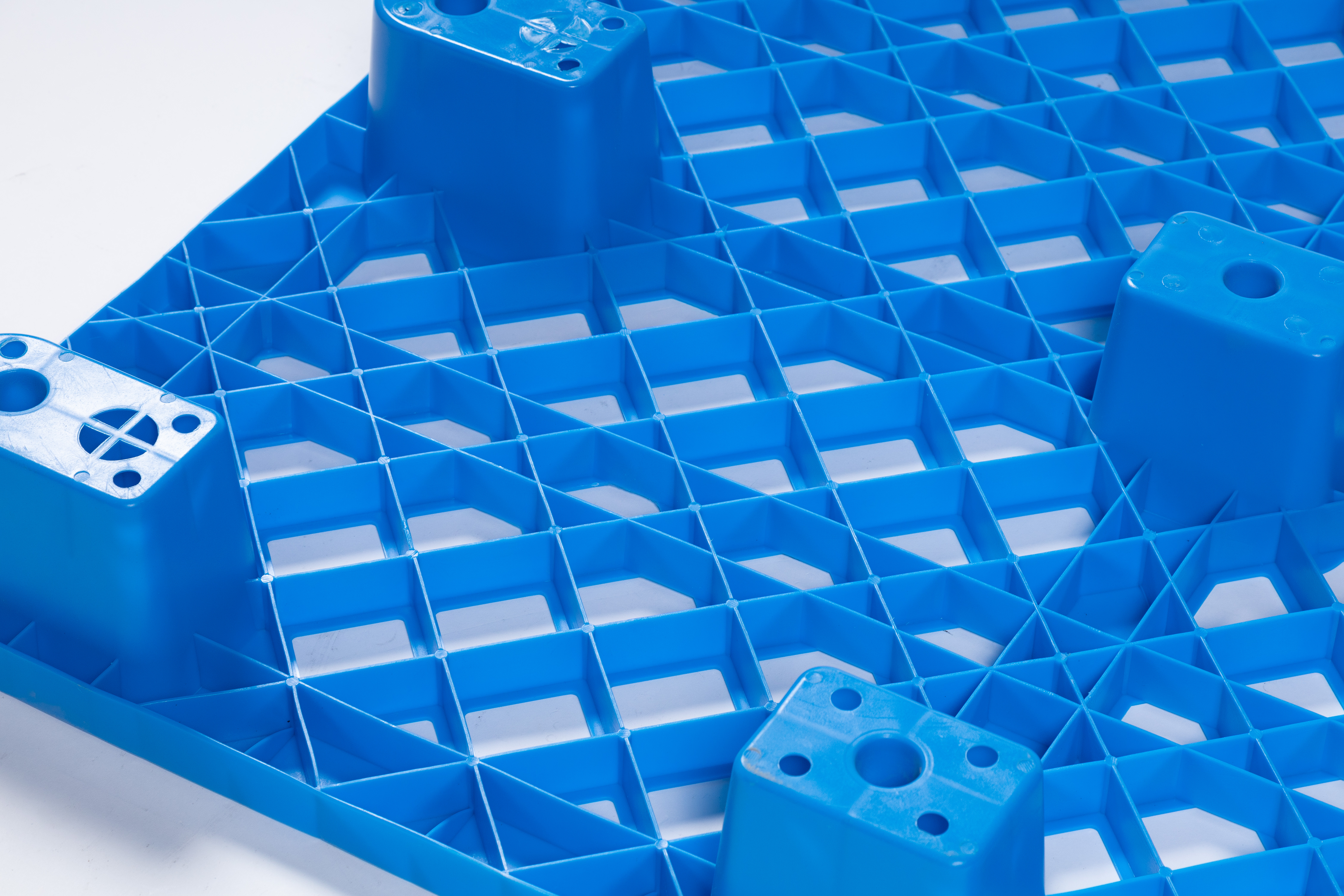 130*110*14cm palet cuibărit de plastic de plastic cu o grilă de 9 metri