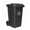 360L Plastic Pedal Sanitation Garbage Can with Wheels