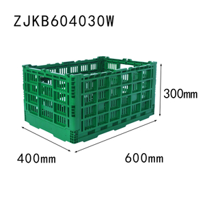 600x400x300mm grön plastfångbar låda för grönsak och fruktförvaring
