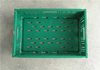 600x400x170mm Green plastic collapsible crate ad vegetabilis et fructus repono