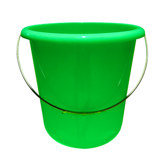 Green 30L Household Thicken Plastic Bucket with Metal Handle