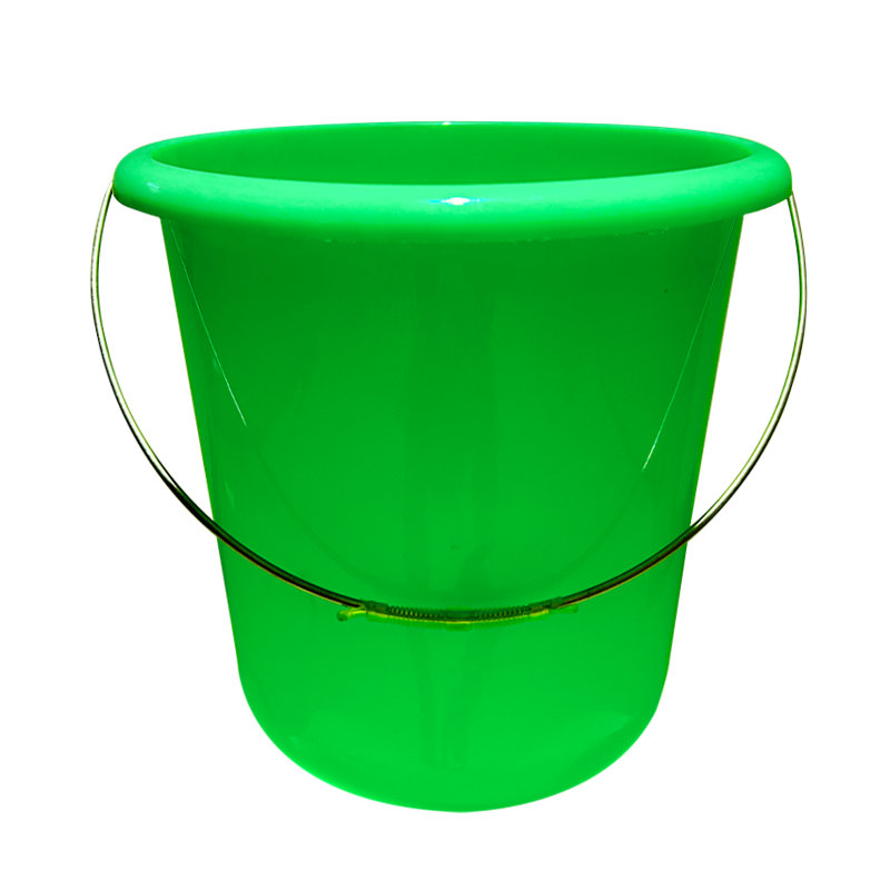 Green 18L Household Thicken Plastic Bucket with Metal Handle