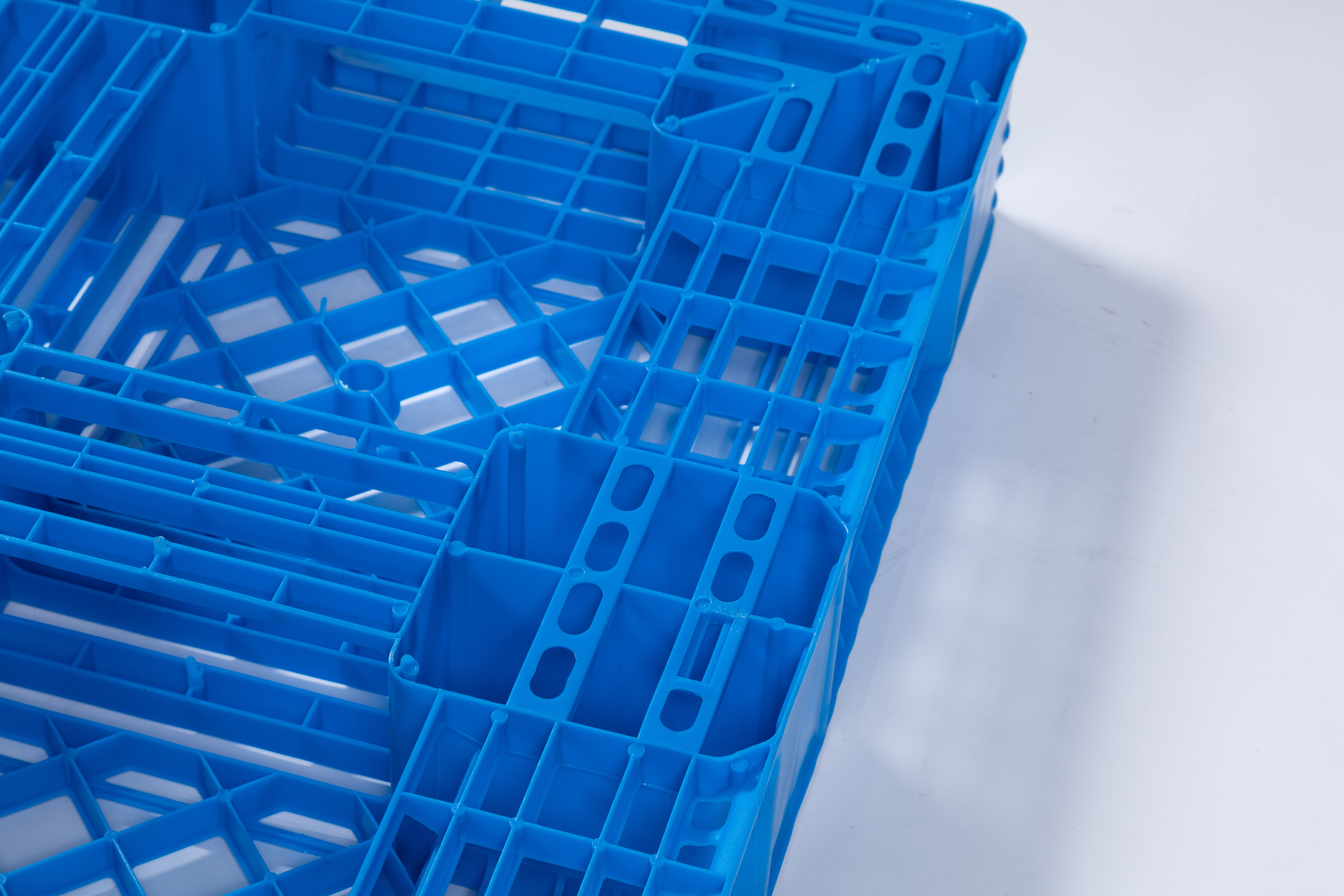 120*100*15cm 6 hlauparar staflable rekki Plast Grid bretti