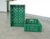 600x400x170mm Green plastic collapsible crate ad vegetabilis et fructus repono