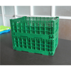 600x400x220mm Green plastic collapsible crate ad vegetabilis et fructus repono