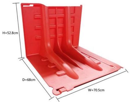 52.8cm high L-shaped straight flood barrier
