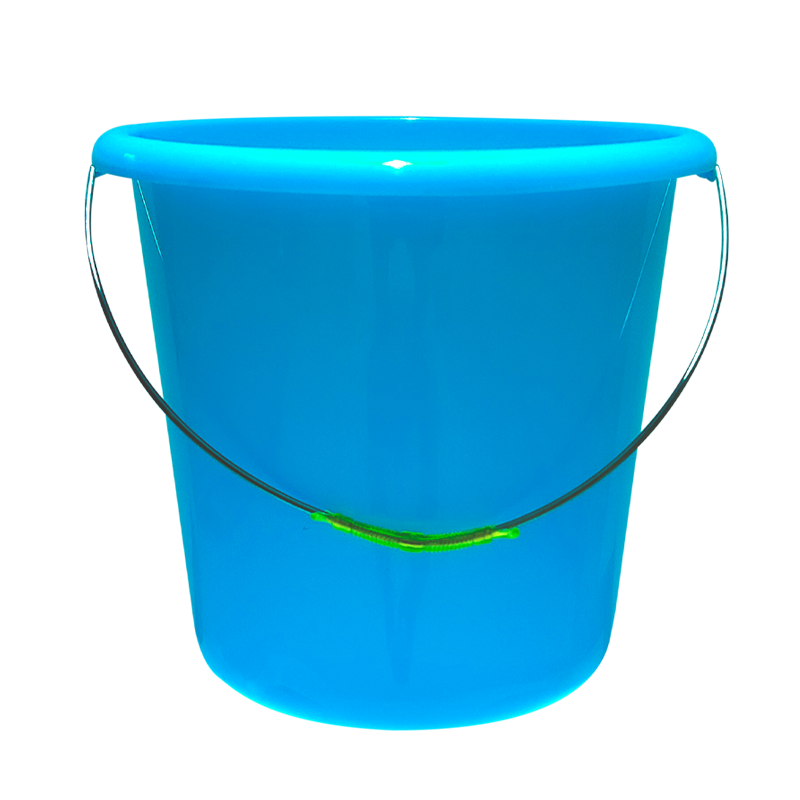 Blue 18L Household Thicken Plastic Bucket with Metal Handle
