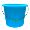 Blue 13L Household Plastic Bucket with Metal Handle