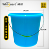 Blue 19L Household Plastic Bucket with Metal Handle
