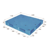 130*110*15cm Pallet Flat Plastik Stackable Double Sided