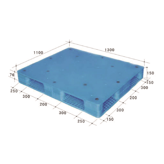 130*110*15cm Pallet Flat Plastik Stackable Double Sided