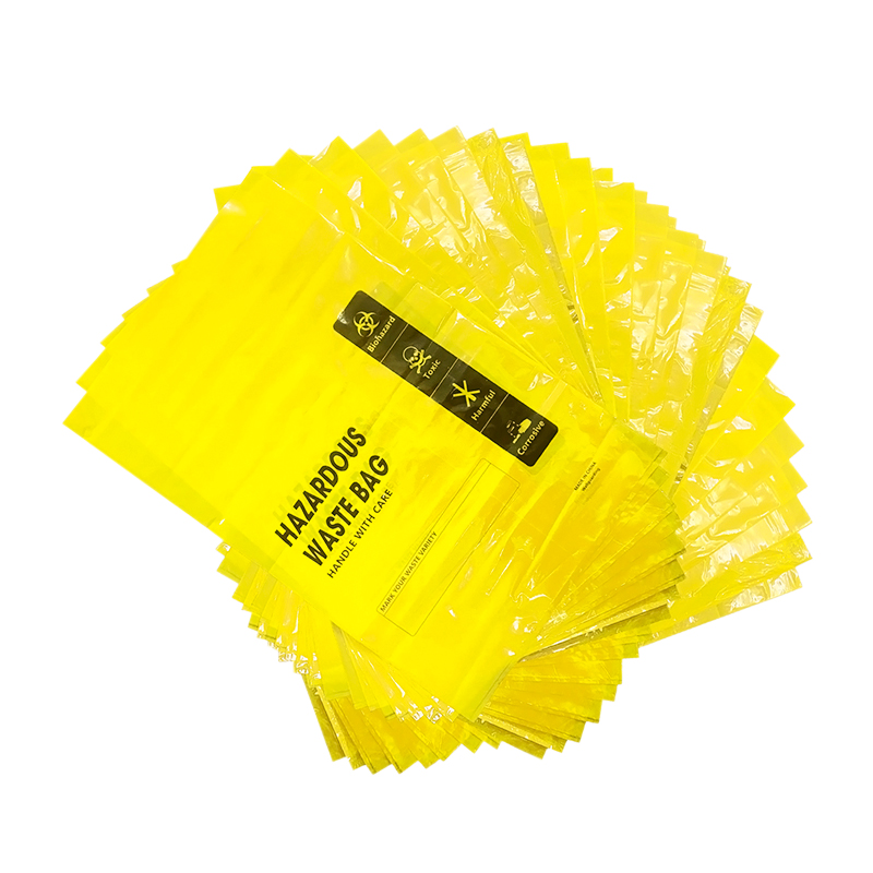 Dökülme Kontrolü için 50L Sarı Tehlikeli Malzeme Atık Bertaraf Torbaları （200pcs/torba）