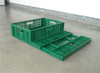 600x400x170mm Green plastic collapsible crate ad vegetabilis et fructus repono