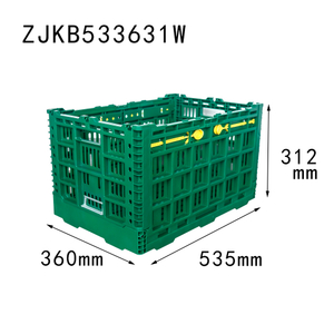 535x360x312mm grön plastfällbar låda för grönsak och fruktförvaring