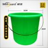 Green 13L Household Thicken Plastic Bucket with Metal Handle