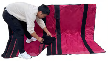 90cm high L-shaped retractable flood barrier