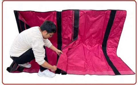 90cm high L-shaped retractable flood barrier