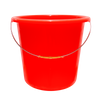 Red 18L Household Thicken Plastic Bucket with Metal Handle