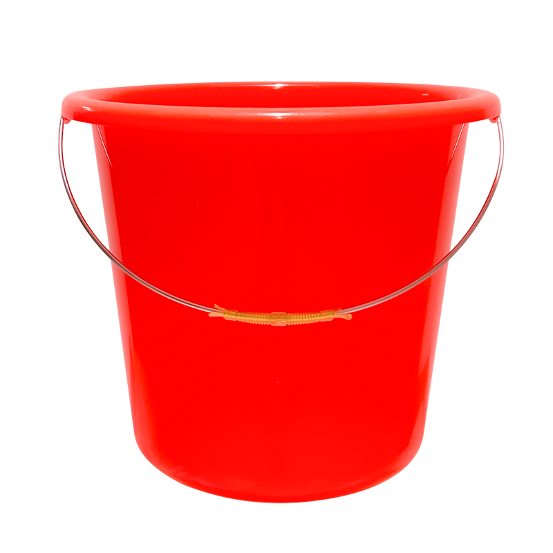 Red 18L Household Thicken Plastic Bucket with Metal Handle