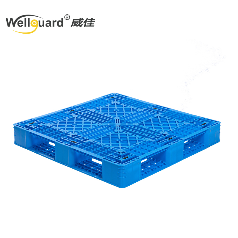 110*110*15cm 1111A-6 Runners Stackable Plastic Grid Pallet