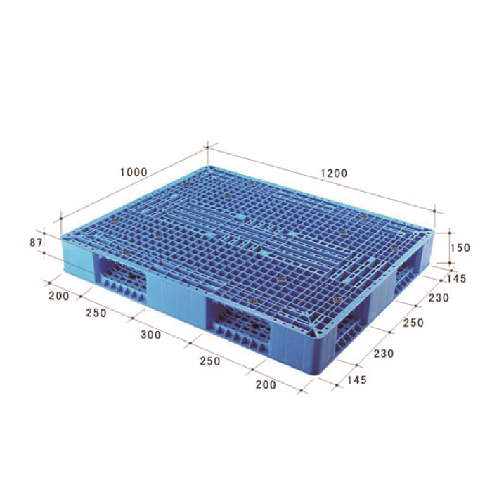 120*100*15cm Double Sided Stackable Plastic Grid Pallet