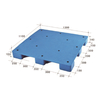 130*110*14cm 9-pye plat plastik nestable palèt