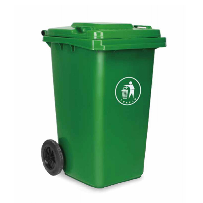 360L Plastic Pedal Sanitation Garbage Can with Wheels