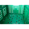 600x400x260mm Green plastic collapsible crate ad vegetabilis et fructus repono