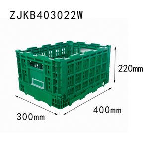 400x300x220mm grön plastfångbar låda för grönsak och fruktförvaring