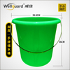 Green 28L Household Plastic Bucket with Metal Handle
