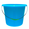 Blue 17L Household Plastic Bucket with Metal Handle