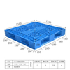 110*110*15cm 1111A-6 Runners Stackable Plastic Grid Pallet
