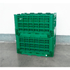 400x300x220mm Green plastic collapsible crate ad vegetabilis et fructus repono