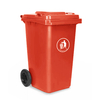 360L Plastic Pedal Sanitation Garbage Can with Wheels