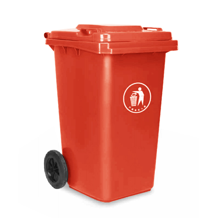 360L Plastic Pedal Sanitation Garbage Can with Wheels