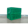 600x400x260mm Green plastic collapsible crate ad vegetabilis et fructus repono