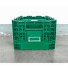 400x300x220mm Green plastic collapsible crate ad vegetabilis et fructus repono