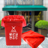 Red 40L Plastic Garbage Bags for Sanitation Garbage Cans