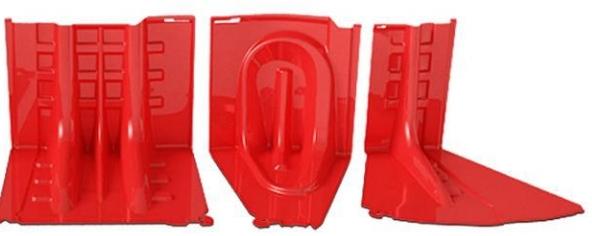 L-shaped straight flood barrier