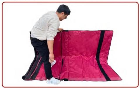 90cm high L-shaped retractable flood barrier