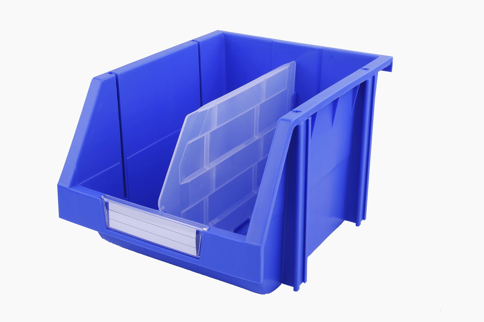 214&times;280&times;175 Blue Tool and Parts Storage Dividable and Stackable Plastic Shelf Bins 