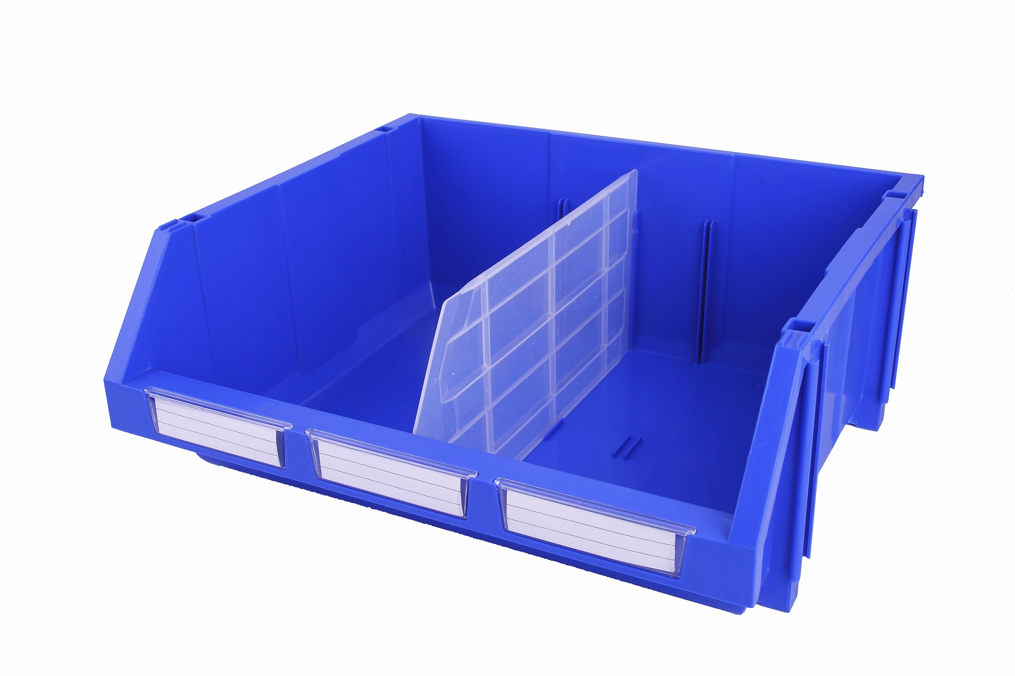 214&times;280&times;175 Blue Tool and Parts Storage Dividable and Stackable Plastic Shelf Bins 